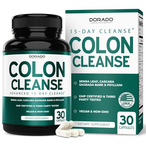 Amazon.com: Colon Cleanse & Detox 15 Day Cleanse (30 Count) Intestinal Pills & Probiotic for ...
