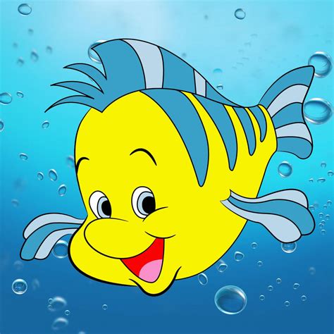 Flounder Little Mermaid Drawing - Drawing Tips Guide