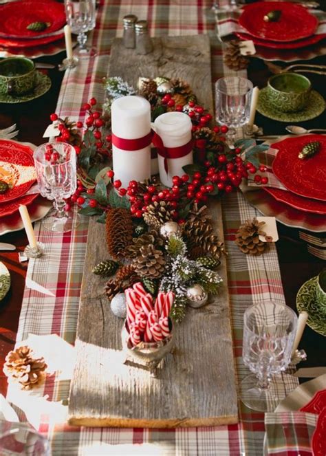 Image result for Cheap Rustic Christmas Table Decorations