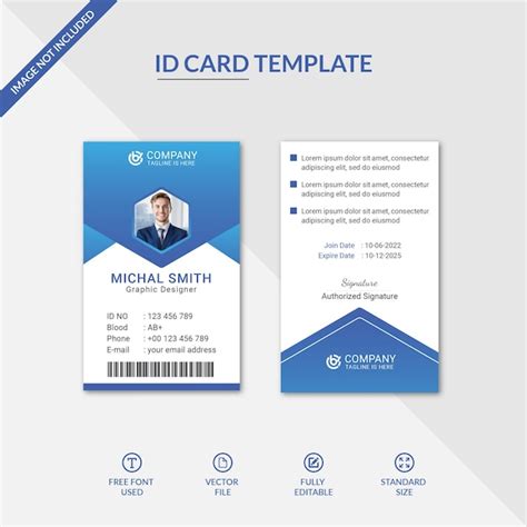 Image result for Sample ID Card Template