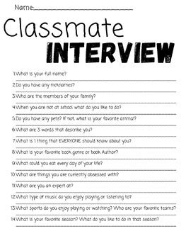 Classmate Interview Examples 的图像结果
