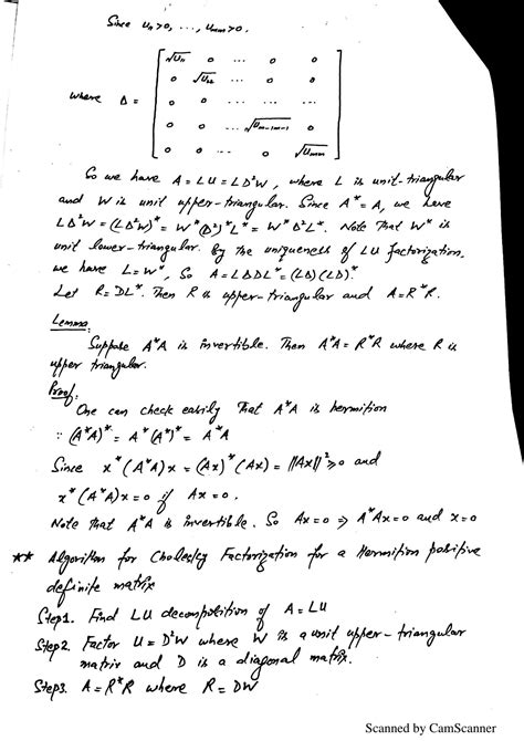 Image result for Cholesky Method Matrix