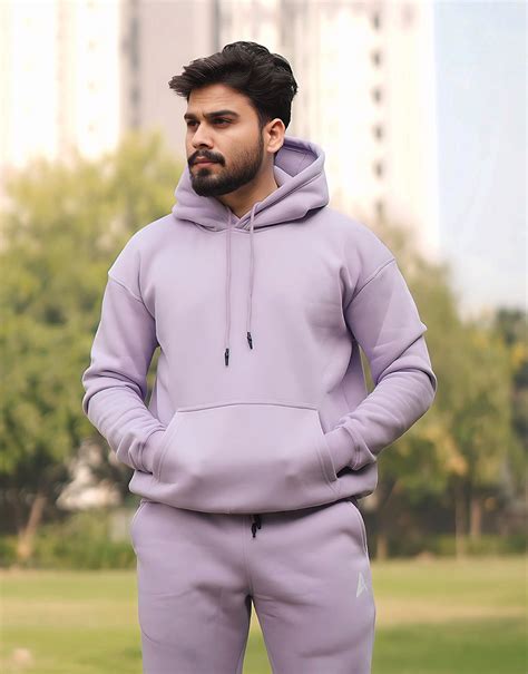 Hoodie Jogger Co Ord Set- Lavender – Aesthetic Indians :: A Brand for ...