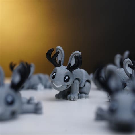 Jackalope Flexi Bunny – 3D Printed Collectible Toy – KIVIU.IN
