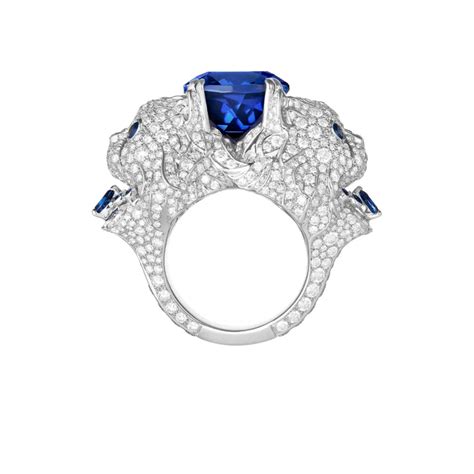 Wladimir the cat ring blue tanzanite white gold | Animaux de collection ...