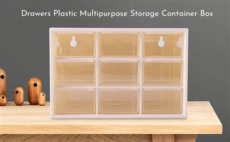 Divinext 9 Drawers Plastic Multipurpose Jewellery Storage Container Box ...