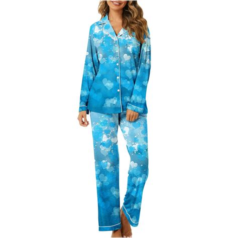 Jamicy Womens Pajamas Set Pajamas for Women Set Long Pants Sleepwear ...