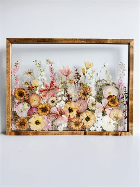 18x24 | Flowers Of The Press | Pressed flower art picture frames ...