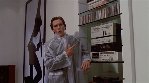 American Psycho HD Wallpaper Featuring Christian Bale Iconic Movie Scene