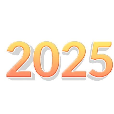 Gradient 2025 Two Thousand Twenty Five, Gradient, 2025, New Year PNG ...