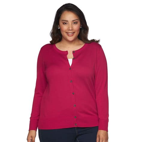 Plus Size Croft & Barrow® Button-Front Cardigan | Plus size cardigans ...
