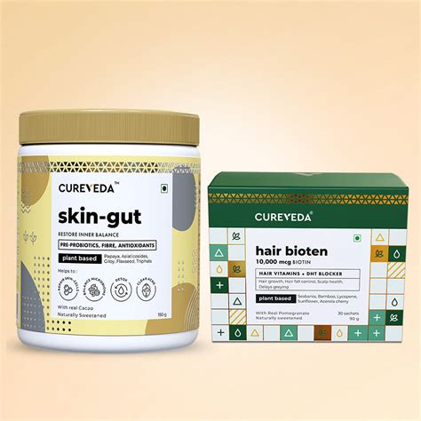 Buy Skin & Hair Glow Supplement - Cureveda Youth Grow Skin Nutrition ...