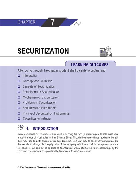 Chapter 7 - Securitization - Mechanism and Benefits - Financial ...