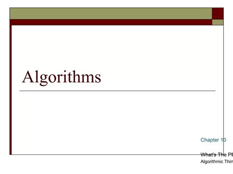Characteristics of a Good Algorithm 的图像结果