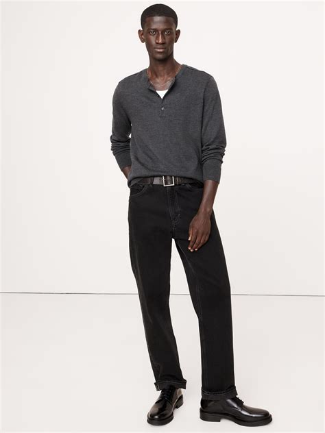 Merino Wool Henley Sweater | Banana Republic