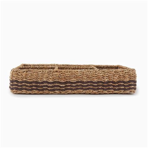 Buy Wilton Cameron Seagrass and Iron 4-Compartment Box from Home Centre ...