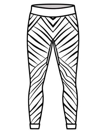 Leggings vector line art style | Premium AI-generated vector