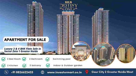 SKA Destiny One | 3 & 4 BHK Apartments Zeta 1, Greater Noida :Flats Dekho