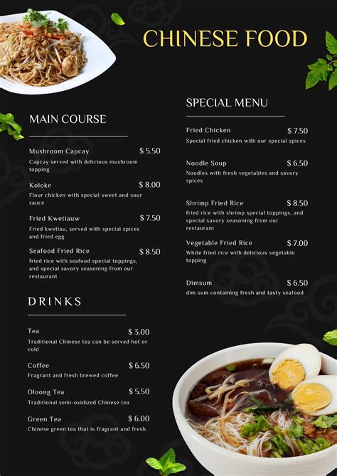 Asian Restaurant Menu Template - Ablebionics