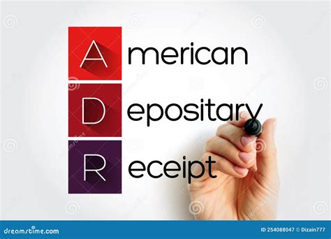 ADR American Depositary Receipt - Certificate Issued by a U.S Stock Image - Image of ... - American Acronyms
