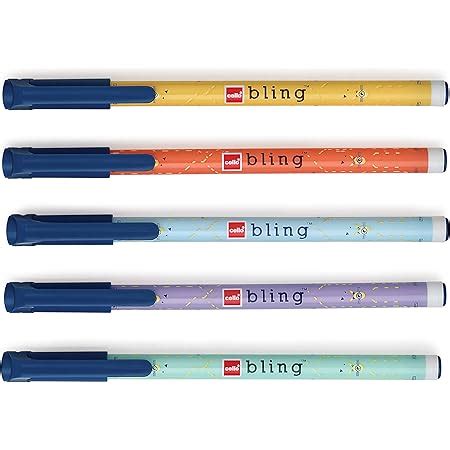 Cello Bling Pastel Ball Pen- Pack of 5 (Blue) : Amazon.in: Office Products