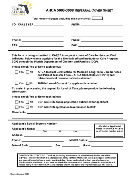 2020-2026 Form FL AHCA 5000-3008 Referral Cover Sheet - Fill Out, Sign ...
