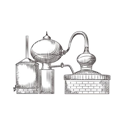 Ручной обращается медный куб, изолированные на белом фоне. Alembic ...