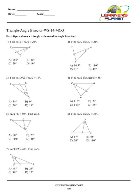 Image result for Angle Side Theorem Worksheet
