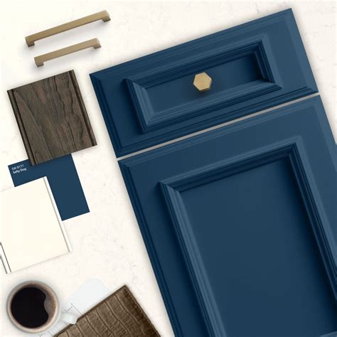 Navy Blue Painted Kitchen Cabinets