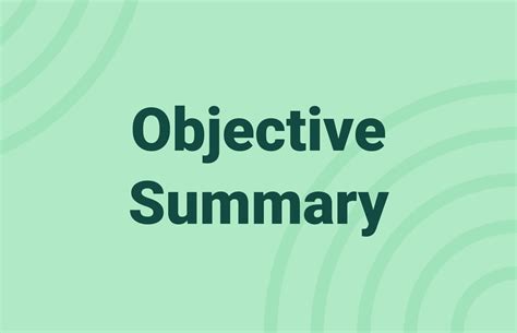How to Write an Objective Summary 的图像结果