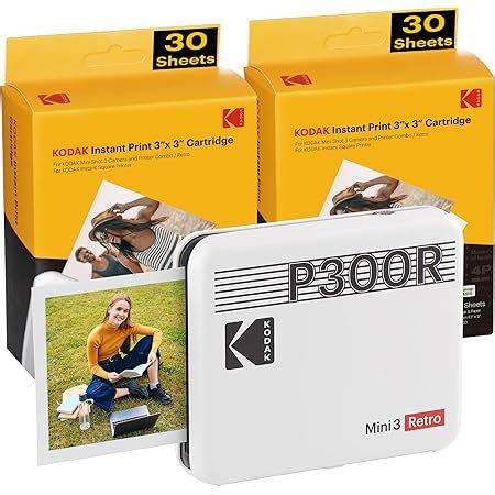 KODAK Dock Plus Instant Photo Printer Bluetooth Portable Photo Printer ...