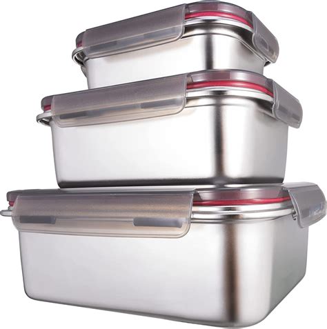 GENICOOK Microwavable Stainless Steel Food Storage Containers