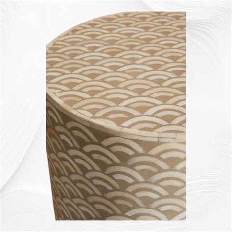 Arc Bone Inlay End Table Mud Grey – Luxury Handicrafts