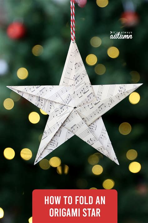 Easy Origami Christmas Star Instructions Paper Christmas Wreath