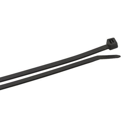 Forney Cable Tie, 14-1/2 in L, 4 in Max Bundle Dia., Black, Nylon 6/6 ...