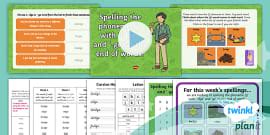 PlanIt Y2 Term 1A W3: /s/ Spelt 'ce' Words, 'ci' Words, 'cy' Words Spelling