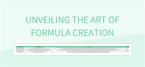 Image result for Creating Formula
