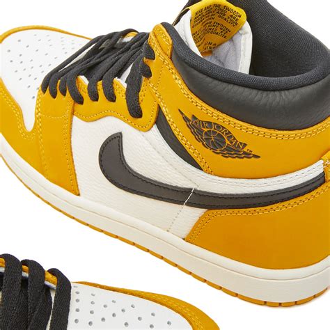 Air Jordan 1 Retro Hi OG RMSTD Yellow Ochre, Black & Sail | END. (US)