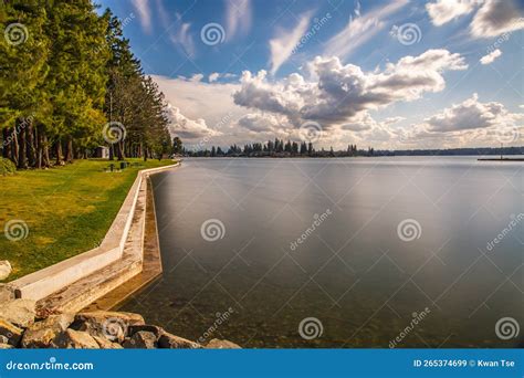 Landscapes of Lake Tapps Park in Spring Stock Image - Image of area ...