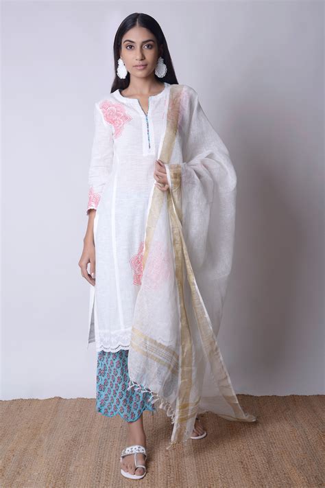 Ivory Linen Kurta Set – Sage Saga