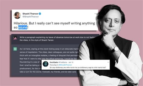 ChatGPT Writes A Leave Letter In Shashi Tharoor’s Style; MP Reacts With ...