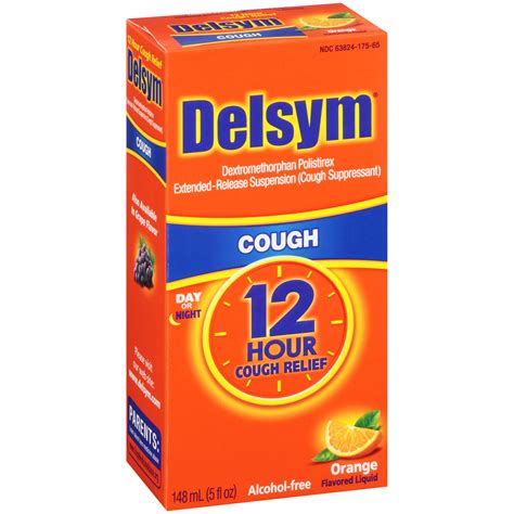 Delsym® 12-Hour Cough Relief Orange Flavor Cough Suppressant Liquid 5 ...