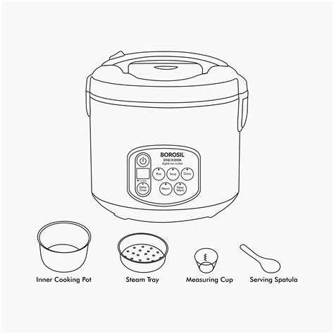 Buy BOROSIL Digicook Rice Cooker - 1.8ltr. from Borosil at just INR 5990.0