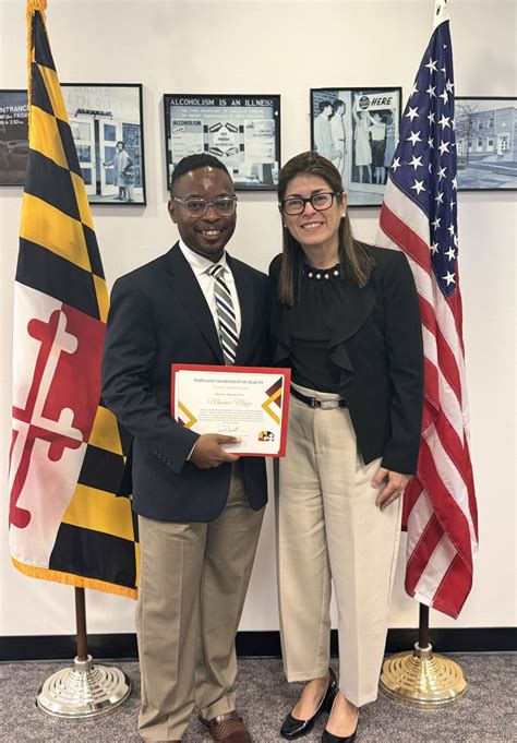 I am honored to be recognized by the Maryland Department of Health's Secretary for my work as ...