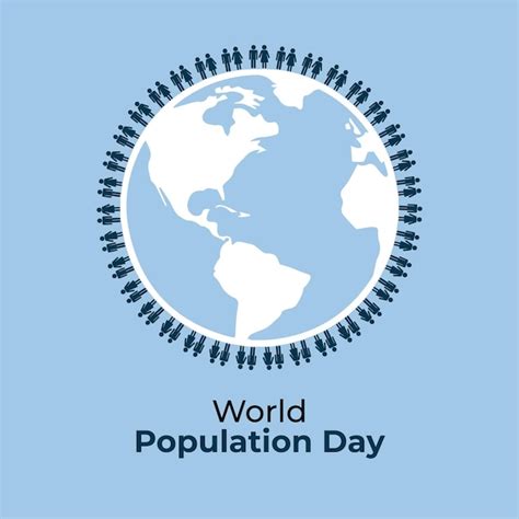 Vecteur simple Journée mondiale de la population | Vecteur Premium