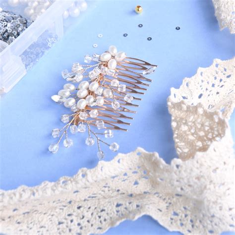 Bridal Hair Accessories - Push Through Floral Hair Pin – Elaa