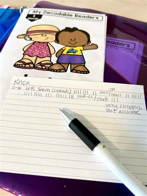 Image result for Running Record Example First Grade