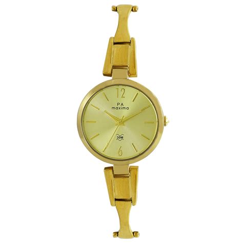 Maxima GOLD Women Gold Dial Analogue Watch - 60680BMLY