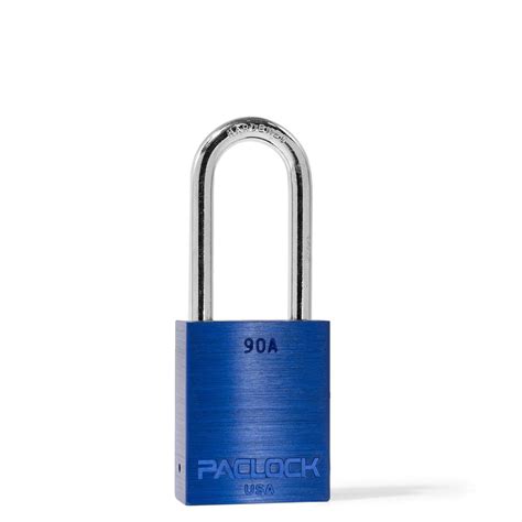 PACLOCK's 90A Series Padlock, Buy America Act Compliant, Blue Anodized ...