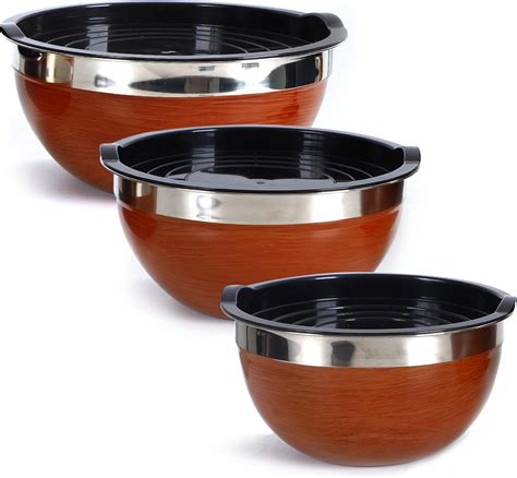 Amazon.com: Antuoo Mixing Bowls with Airtight Lids Set, Stainless Steel Nesting Mixing Bowl set ...